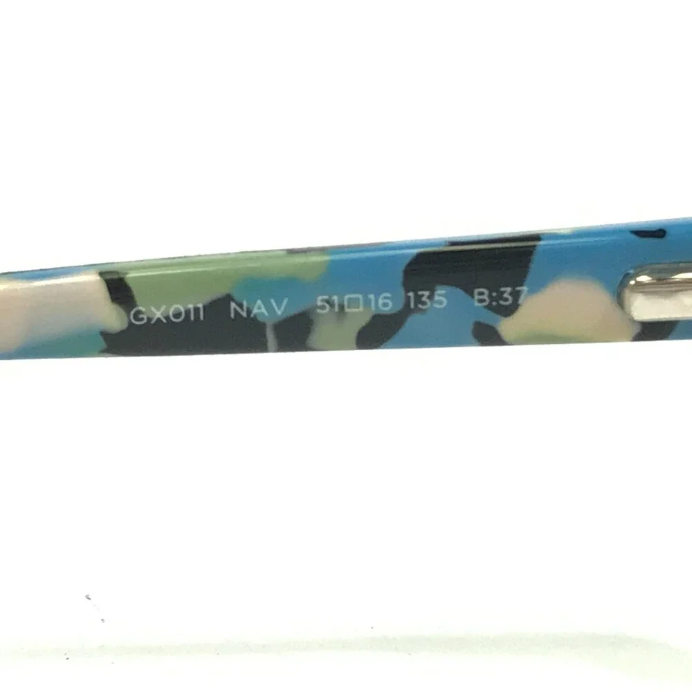 Gwen Stefani GX 011 NAV Eyeglasses Frames Black Blue Square Cat Eye 51-16-135